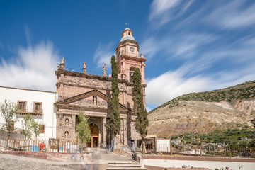 Fototapeta na wymiar Long Exposure Church in Real De Catorce Mexico