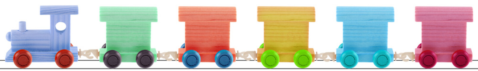 petit train couleur, fond blanc © Unclesam
