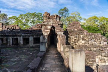 Corridor of Baphuon temple ruins at Angkor, Siem Reap Province, Cambodia