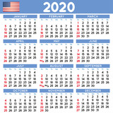 quot 2019 squared calendar english usa quot stock image and 2020 us calendar