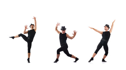 Dancer isolated on the white background