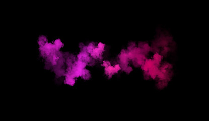 Colorful smoke on isolated black background. For club party flyer or printing,copy space .