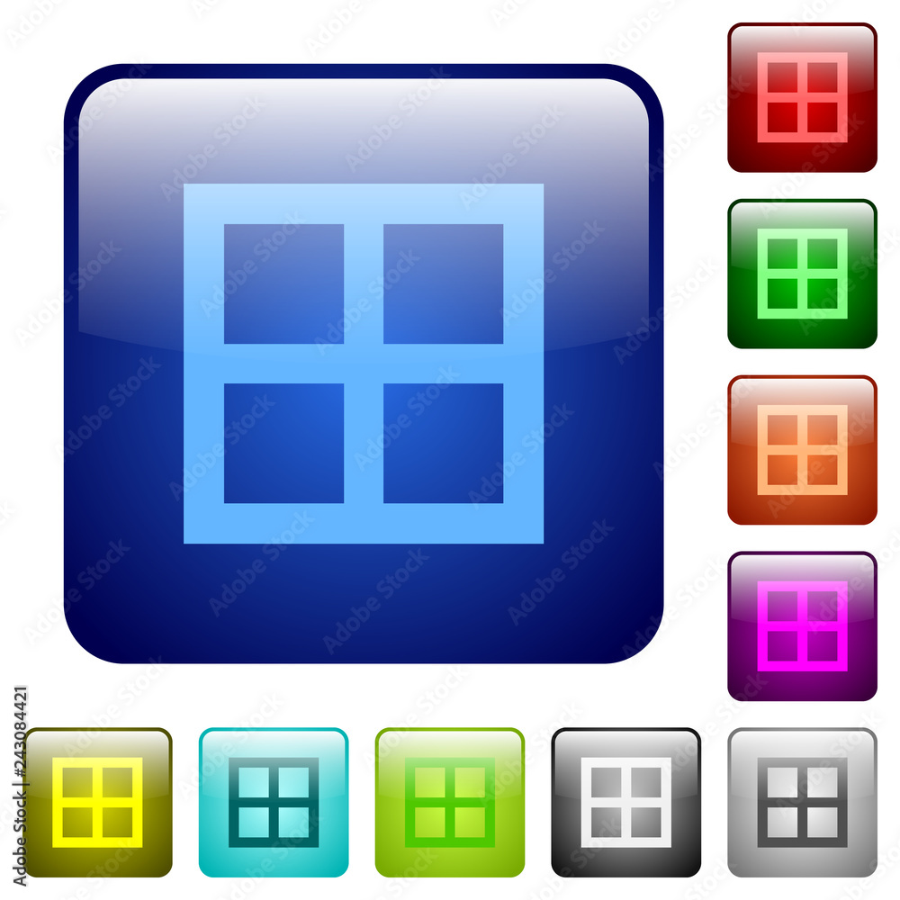 Poster all borders color square buttons