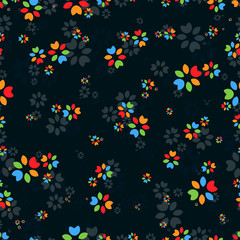 Fototapeta na wymiar Seamless repeating floral pattern