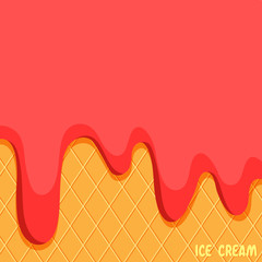 Background ice cream of simple illustrations