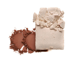 Texture fo broken colorful eyeshadow, blush or powder