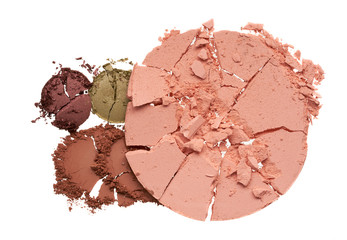 Texture fo broken colorful eyeshadow, blush or powder
