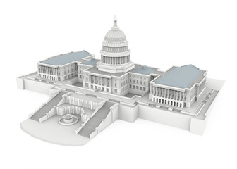 United States Capitol Building Isolated
