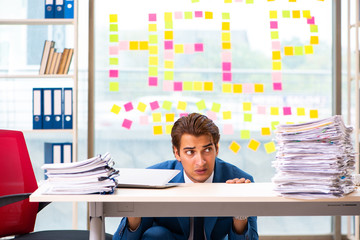 Busy businessman working in the office