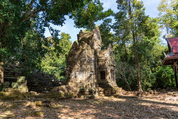 Fototapeta premium Preah Palilay at Angkor Thom, Siem Reap, Cambodia