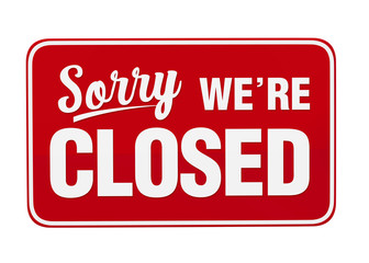 Closed Sign Isolated