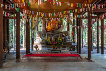 Fototapeta na wymiar Giant seated Buddha at Tep Pranam, Cambodia
