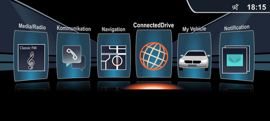 car screen. vehicle control system