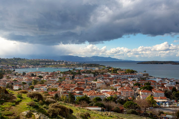 Obraz premium 'Foca' city and Aegean sea general view/Foca,Izmir-TURKEY