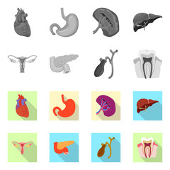 Vector illustration of body and human logo. Set of body and medical stock vector illustration.