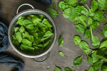 spinach (green grass). top food background