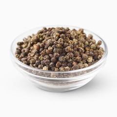 Green pepper in glass bowl