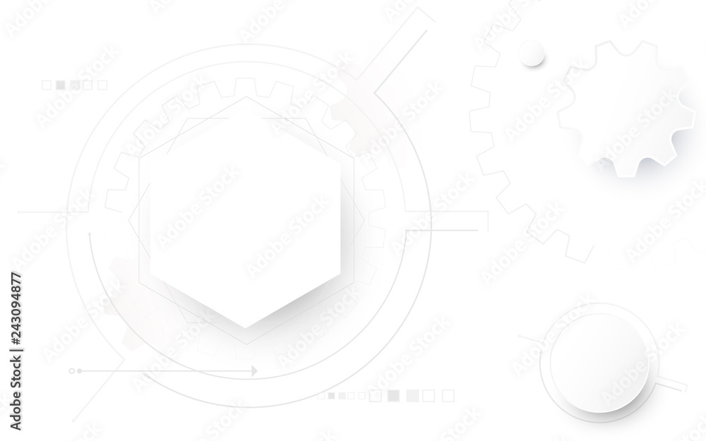Fototapete abstract geometric shape technology digital hi tech concept background. space for your text