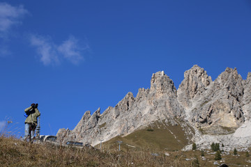 photographer at Dolomites, Italy 