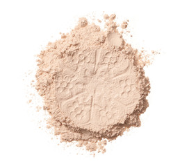 Texture of gently white face powder