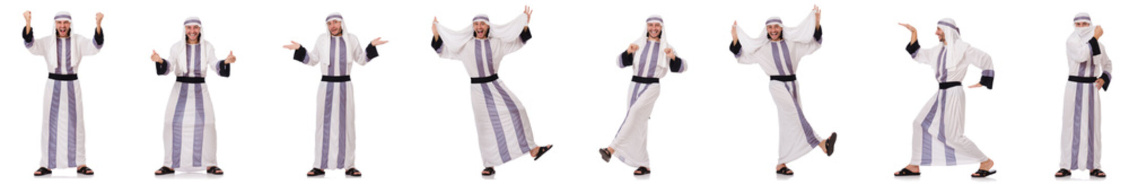 Male arab isolated on white background  