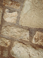 Wall made of stone bricks.