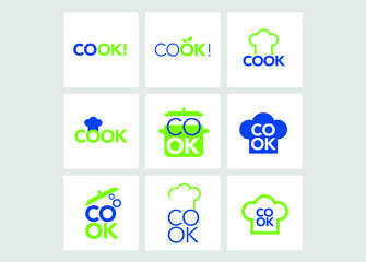 ecology cook icons set isolated on white background