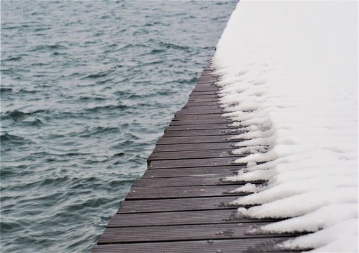 Snow wood and the mediterranean sea