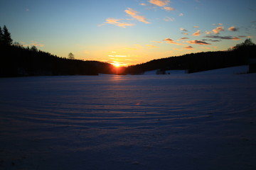 Höga Kusten Rotsidan Schweden Winterlandschaft 