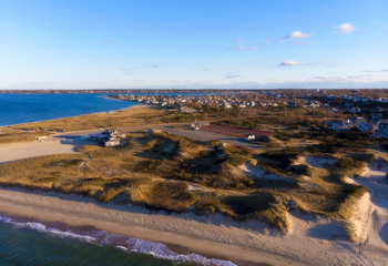 Aerial View Sunset on Nantucket Island