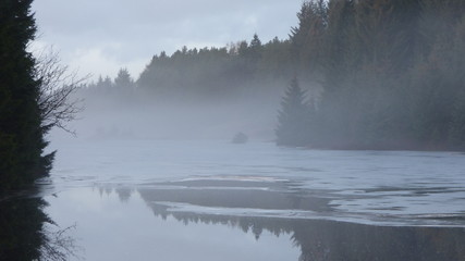 Fototapeta premium misty winter bay