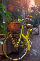 Fototapeta na wymiar bike on the street in Rome