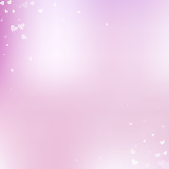 White heart love confettis. Valentine's day corner