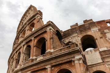 The Flavian amphitheatre - a view of  the Colosseum in Rome © Andrej