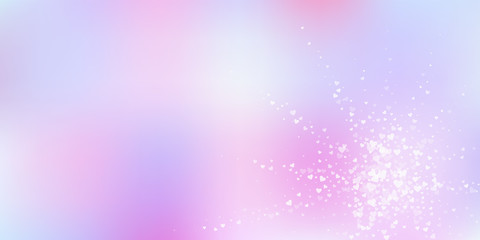 White heart love confettis. Valentine's day explos