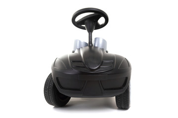 Obraz premium Black toy car isolated on white background