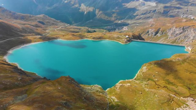 beautiful mountain lake near Matterhorn