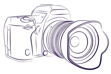 Digital Camera Sketch. 