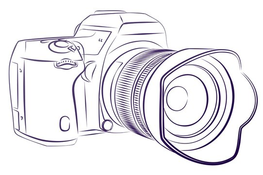 Photo Camera Eye On Lens Drawing HighRes Vector Graphic  Getty Images