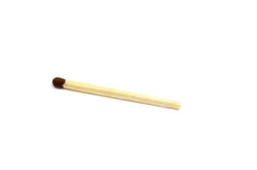 wooden match on white background