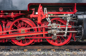 old locomotive at the railway station