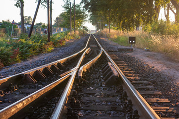 The railroad on Ruegen in Germany