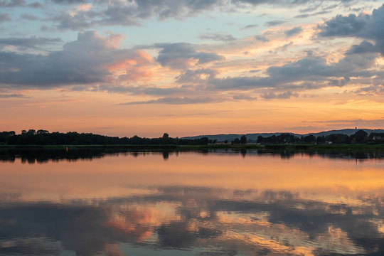 Lake in Sellin at sunset in Ruegen, Germany © wlad074