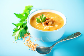 Pea lentil soup