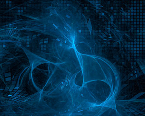 abstract digital fractal, fantasy party design