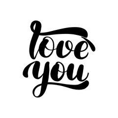 Love you lettering greeting card.