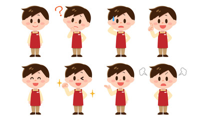 スーパーの店員・販売員（男性）セット