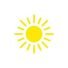Sun icon vector isolated