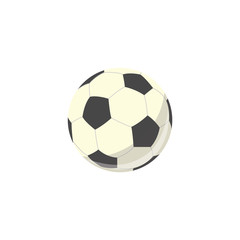 Fototapeta premium Vector soccer ball simple icon. Football sport equipment, sphere game play element. Pentagon design professional championship element. Athletic lifestyle symbol. Isolated illustration