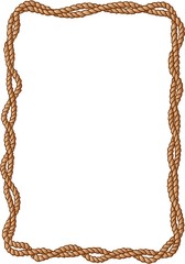 Rope Frame. Vector.